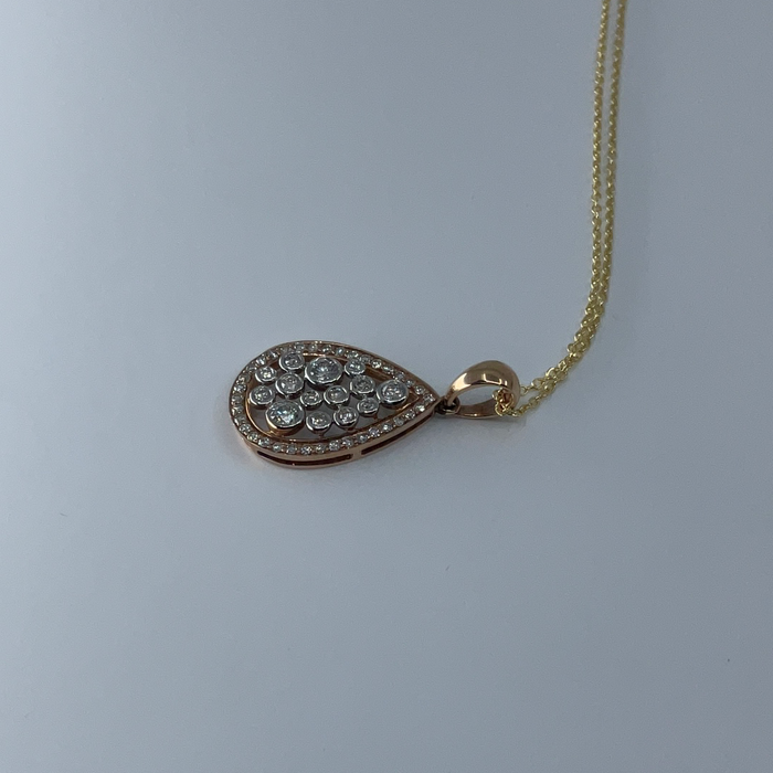 10kt Rose and White Gold .50ctw diamond pendant