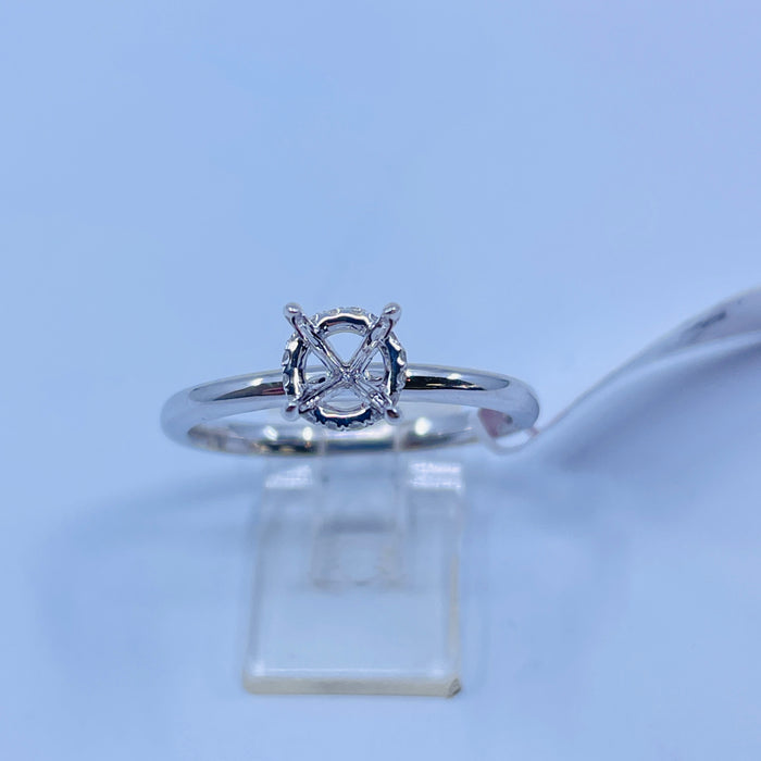 14kt White Gold Hidden Halo Mounting
