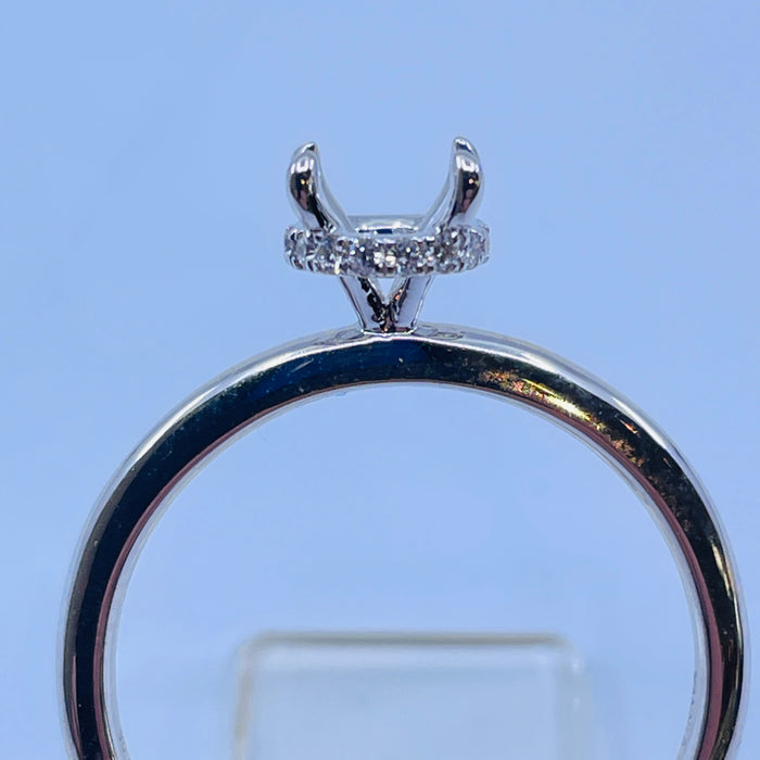 14kt White Gold Hidden Halo Mounting