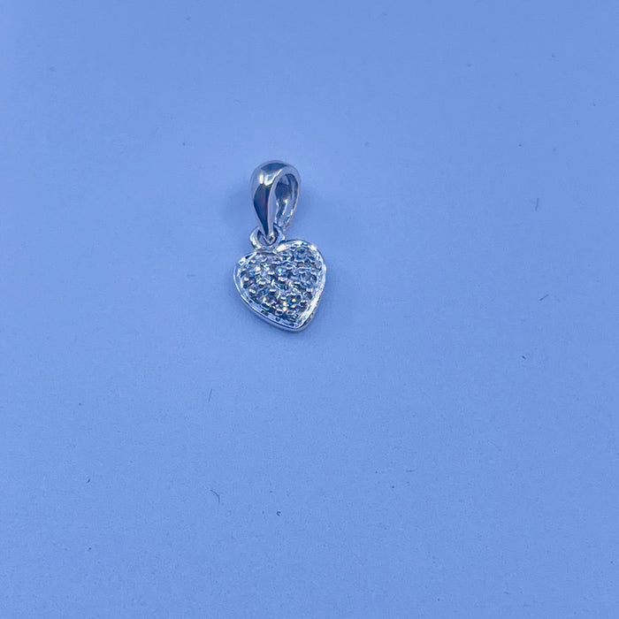 14kt White Gold Diamond Heart Pendant .02ctw