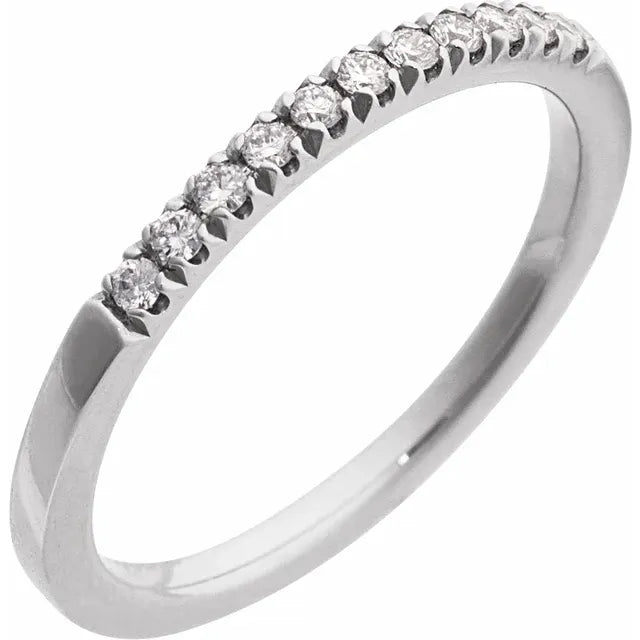 Sterling Silver 1/6ctw lab diamond band