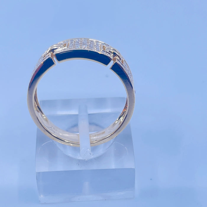 14kt Yellow Gold diamond fashion band