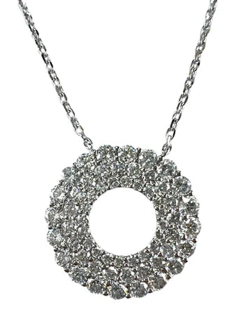 14kt Yellow Gold 1.29ctw Diamond Circle Pendant