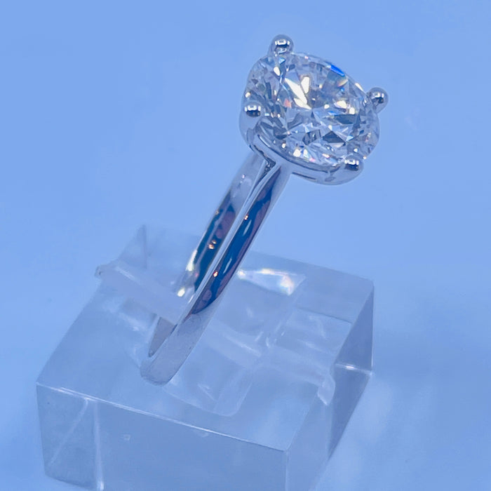 14kt White Gold 2.03ct E VVS Round lab grown Diamond Solitaire