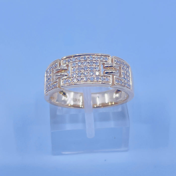 14kt Yellow Gold diamond fashion band
