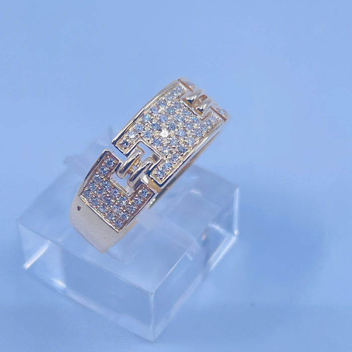 14kt Yellow Gold diamond fashion band