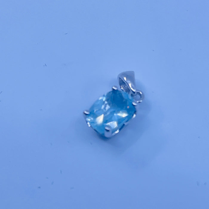 Sterling Silver Blue Topaz Pendant