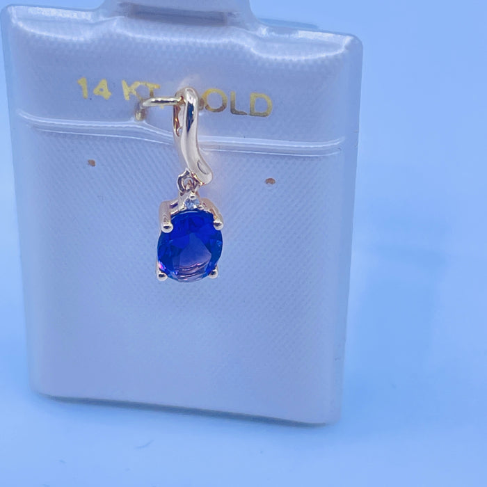 14kt Yellow Gold .69ct Amethyst and Diamond Pendant