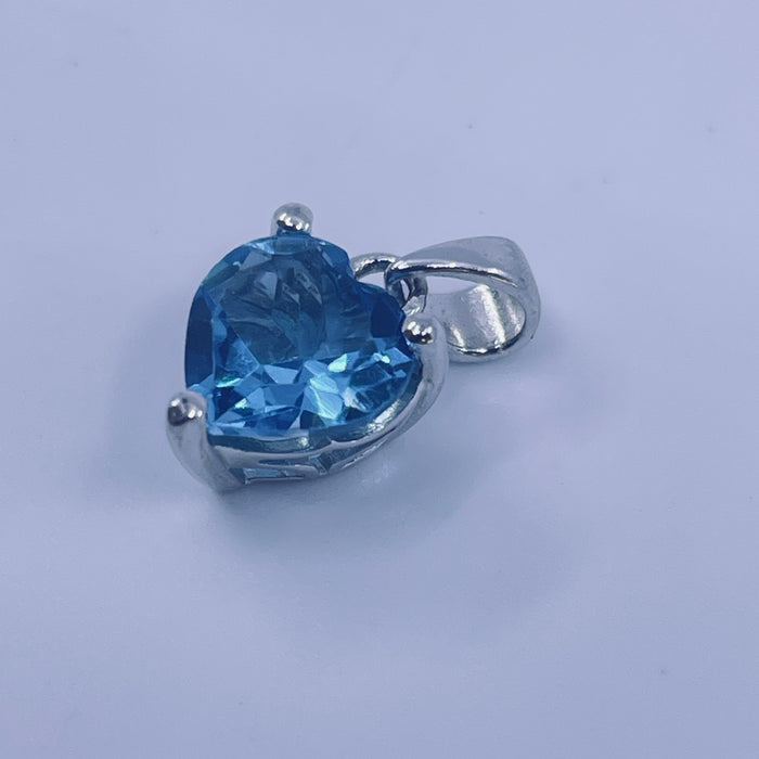 Sterling Silver Blue Topaz Pendant