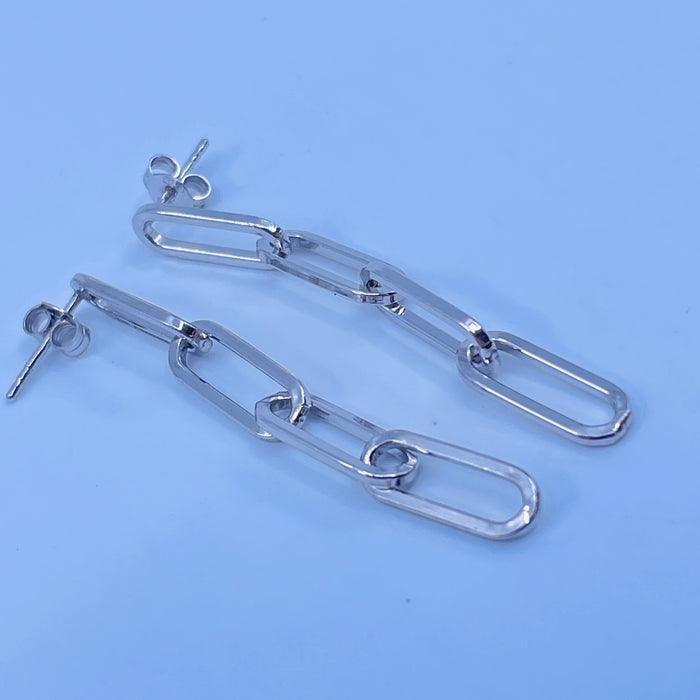 Sterling Silver 4 Paper clip earrings