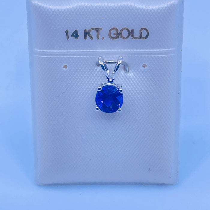 14kt White Gold .39ct Amethyst Pendant