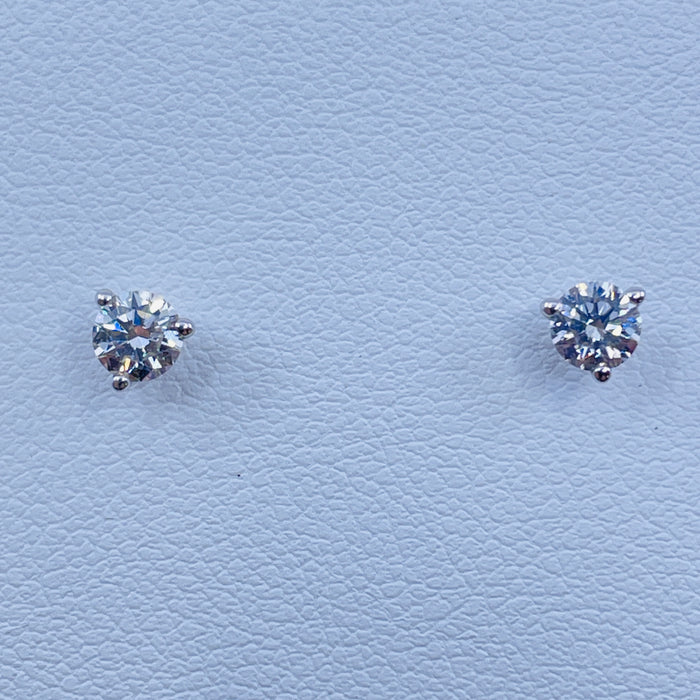 14kt White Gold .50ctw Lab Grown Diamond stud earrings