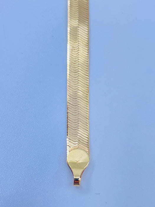 14kt Yellow Gold 8” 5mm Herringbone Bracelet