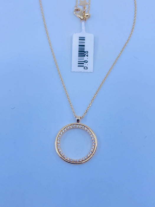14kt Yellow Gold .28ctw Diamond Pendant