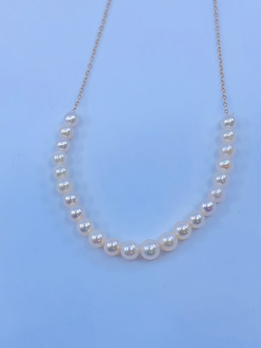 14kt Yellow Gold 23 4-4.5mm Pearl strand