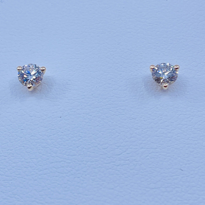 14kt Yellow Gold .50ctw Lab Grown Diamond stud earrings