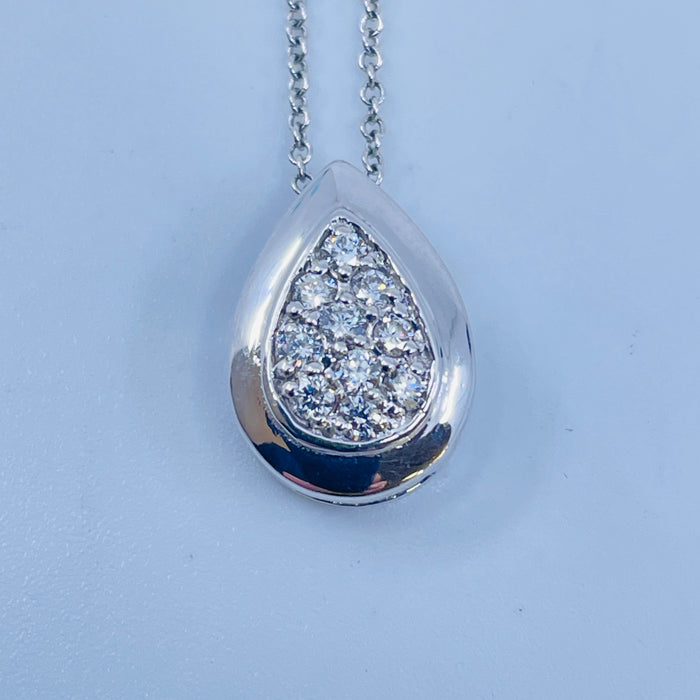 14kt White Gold .23ctw Diamond Pendant