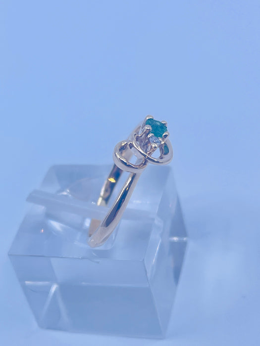 10kt Yellow Gold Emerald & Diamond Ring