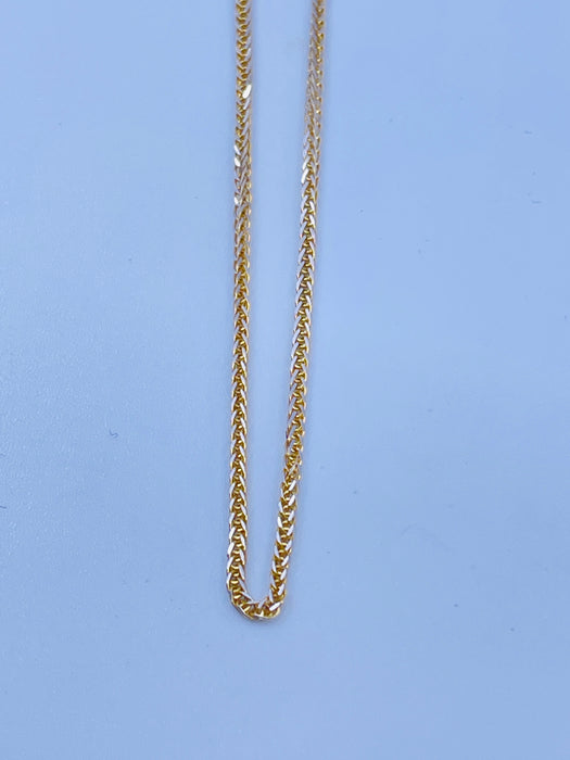 14kt Yellow Gold 18” foxtail chain