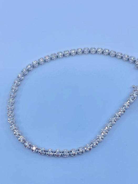 14kt White Gold 1.30ctw Diamond Tennis Bracelet