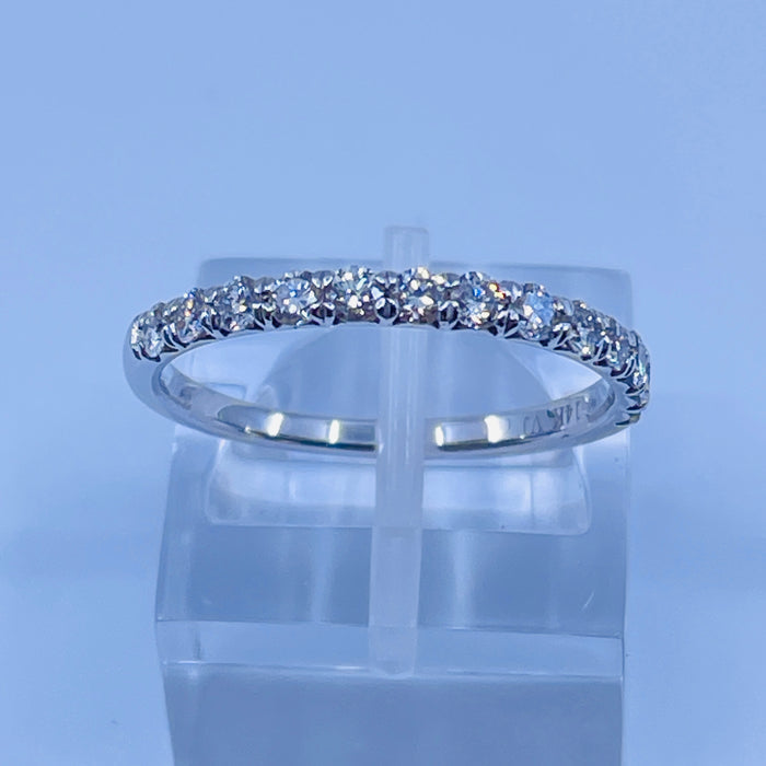 14kt White Gold 13 Diamond .53ct SI GH Band