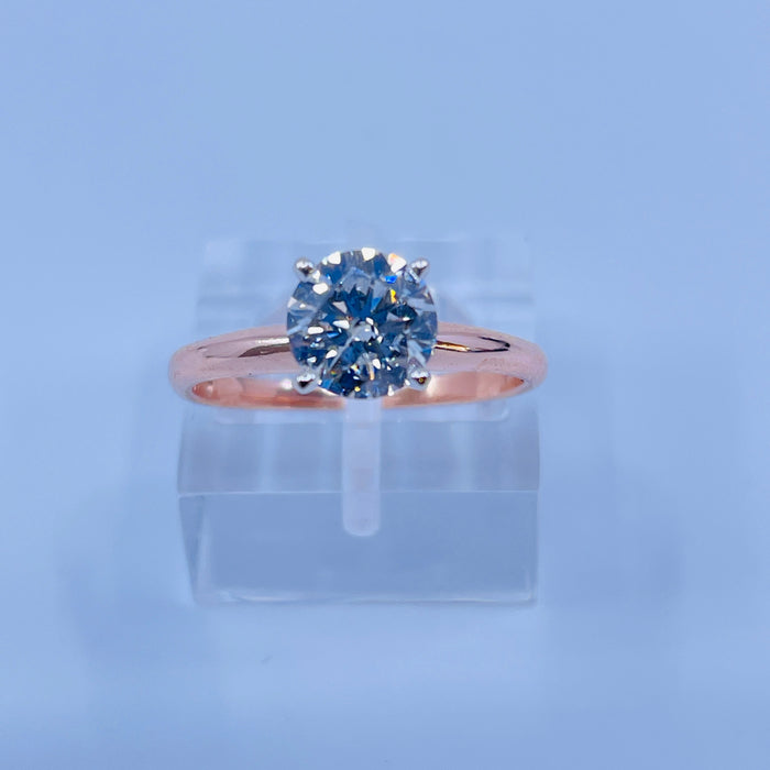 14kt Rose gold 1.09ct H I1 Solitaire