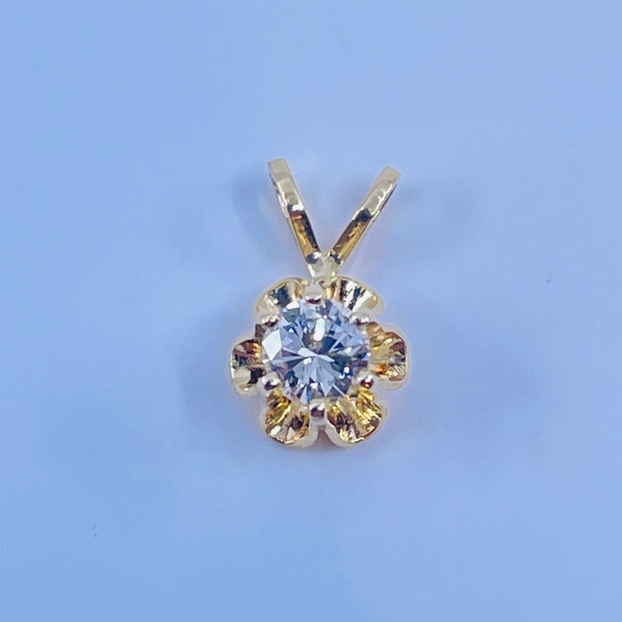 14kt Yellow Gold 1/4ct diamond Pendant