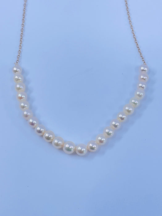 14kt Yellow Gold 23 add-a-pearl necklace