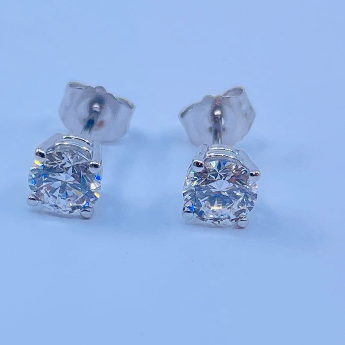 14kt White Gold 1ctw Lab Grown Diamond Stud Earrings