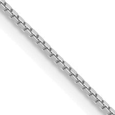 10kt White Gold .90mm 18” Box Chain