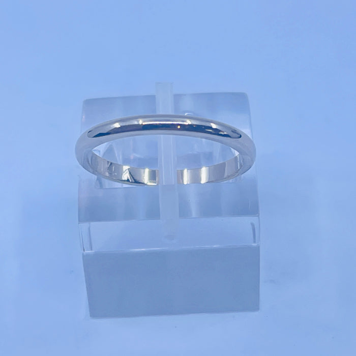 14kt White Gold 2mm half round size 5 Band