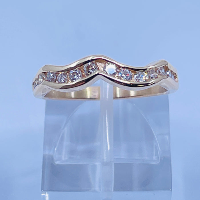 14kt Yellow Gold .70ct F VS2 princess cut center Bridal set