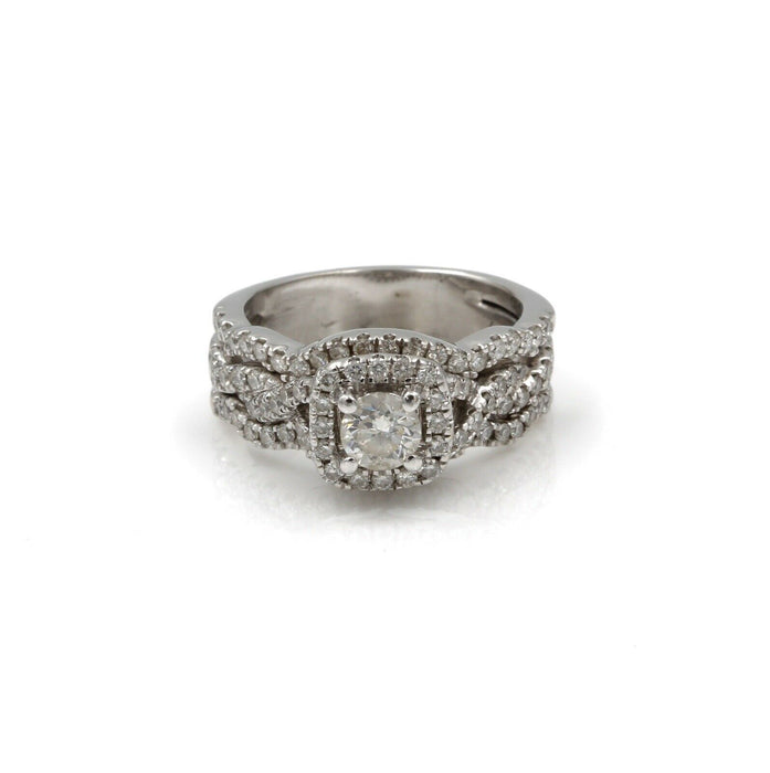 14kt White Gold 3 Ring Set approx 1.50ctw with a .50ct center
