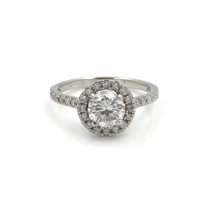 14kt White Gold 1.46ctw Diamond halo ring