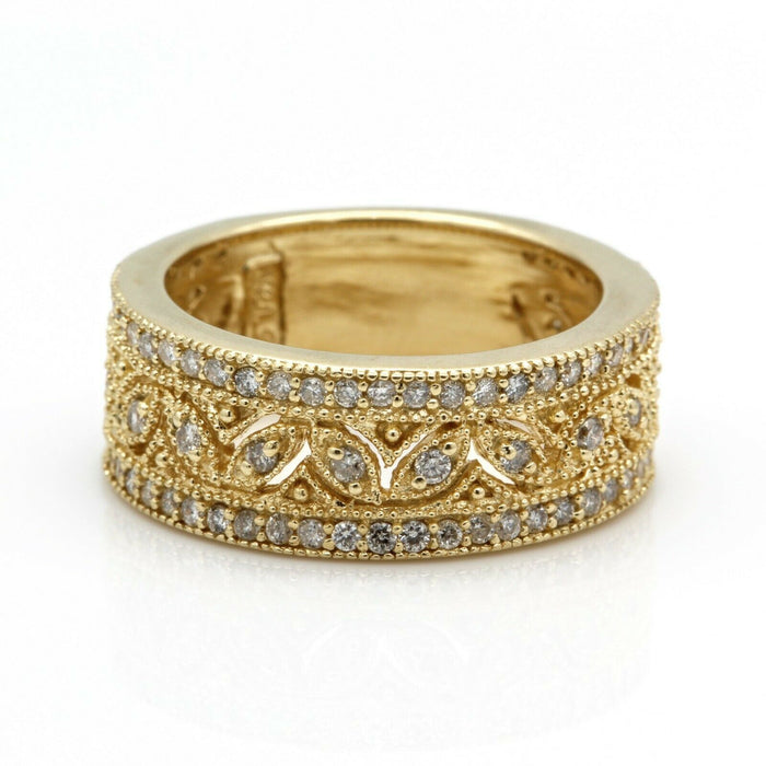 14kt Yellow Gold vintage style diamond ring