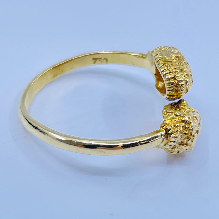 18kt Yellow Gold Snake Head wrap ring