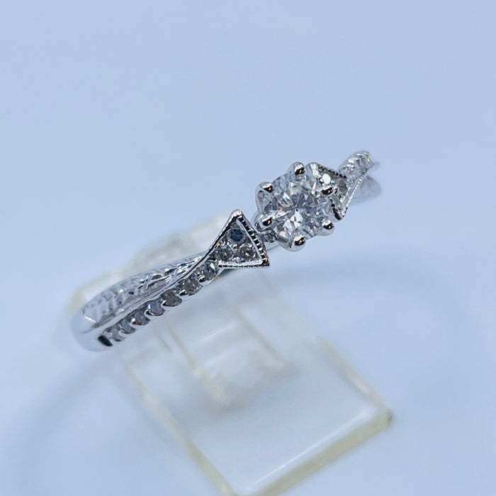 14kt White Gold multi Diamond ring