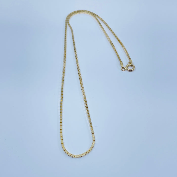 14kt Yellow Gold 16” Box 1.20mm Box chain