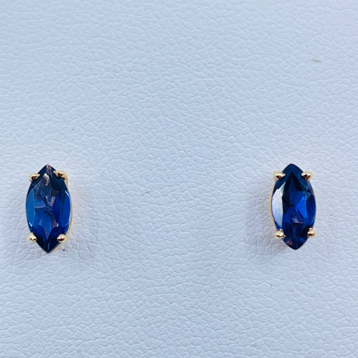 14kt Yellow Gold Marquise Iolite Earrings