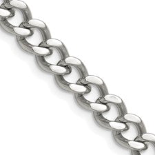 Chisel Stainless Steel Polished 7.5mm 20 inch Curb Chain