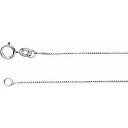18” Sterling silver .55mm box chain with spring clasp