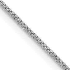 14k 18” WG .7mm Box with Lobster Clasp Chain