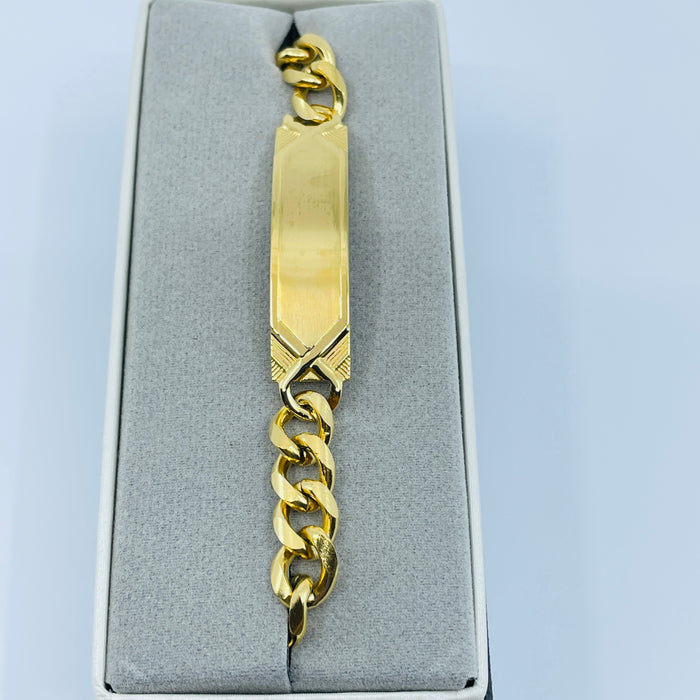Yellow metal ID bracelet