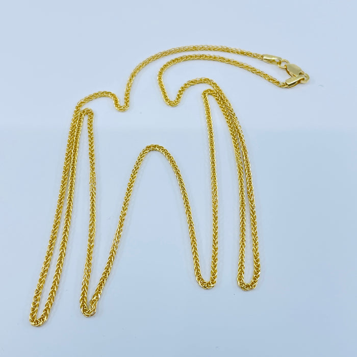 18kt Yellow Gold 24” Spiga Chain