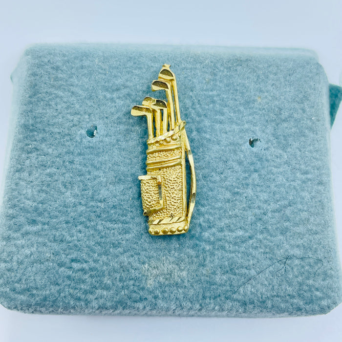 14kt Yellow Gold Golf cart Pin