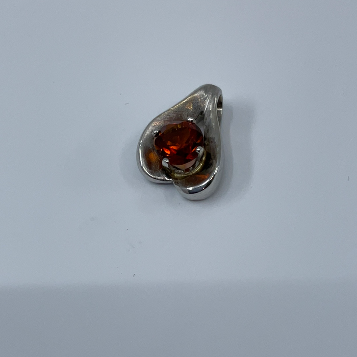 14kt White Gold custom Citrine pendant