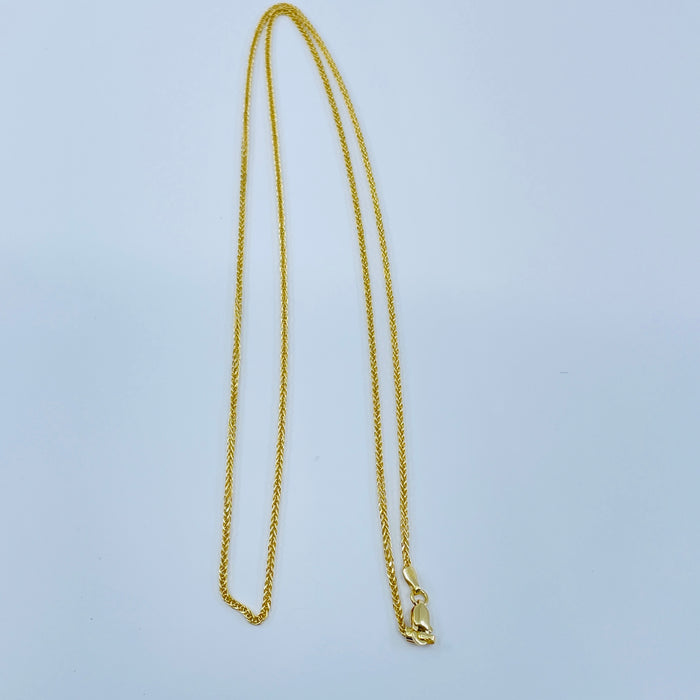 18kt Yellow Gold 24” Spiga Chain