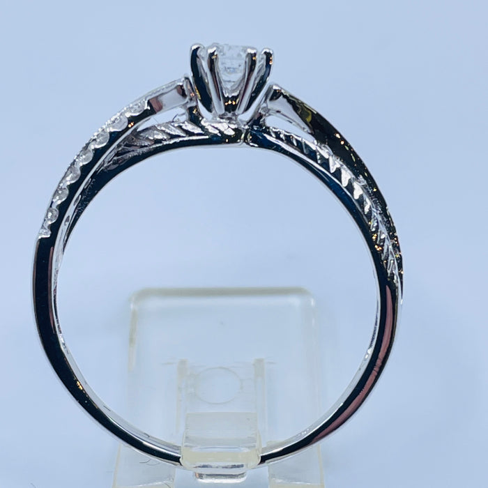 14kt White Gold multi Diamond ring
