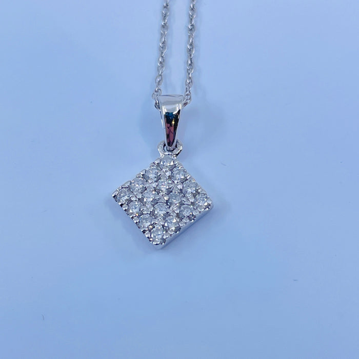 10kt White Gold Diamond Pendant