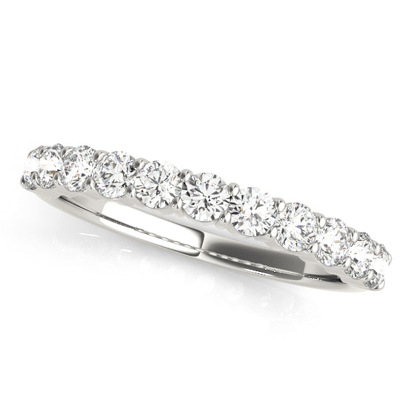 14kt White Gold lab grown diamond 1.10ctw 11 Diamond Band